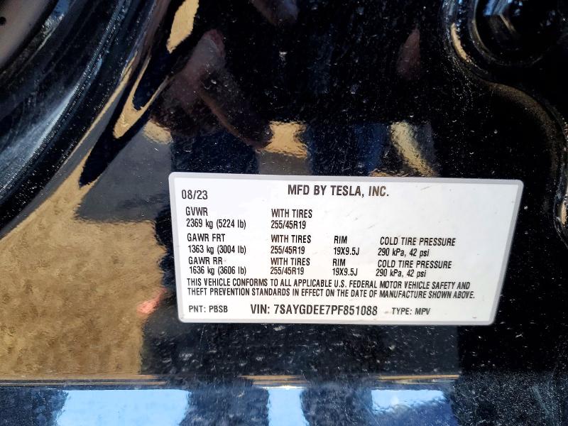 Продаж на аукціоні авто 2023 Tesla Model Y, vin: 7SAYGDEE7PF851088, номер лоту: 49799136