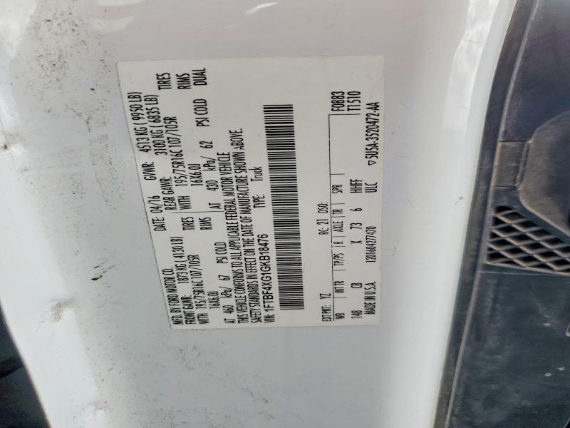 Продажа на аукционе авто 2016 Ford Transit, vin: 1FTBF4XG1GKB18476, номер лота: 47746566