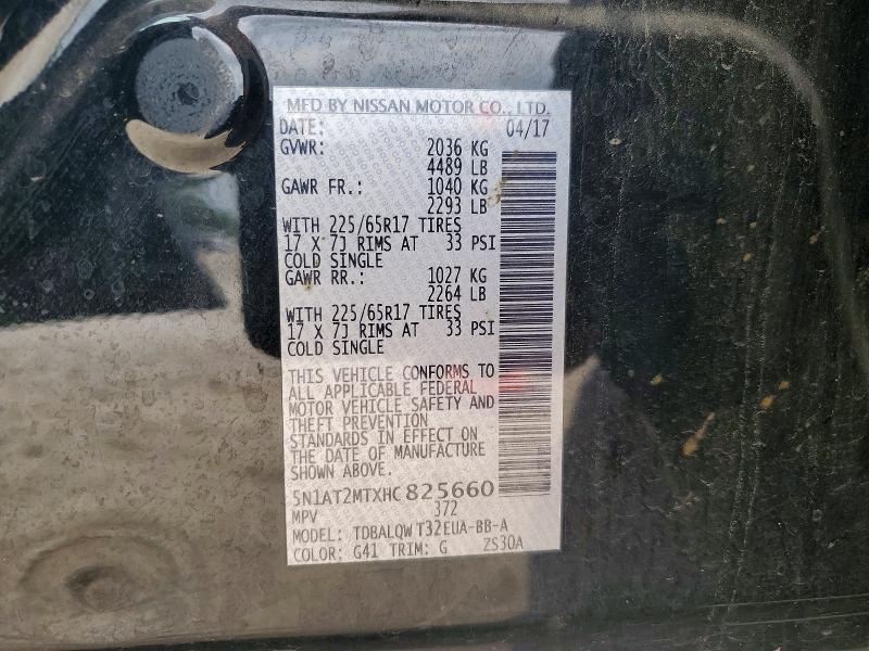 Продаж на аукціоні авто 2017 Nissan Rogue, vin: 5N1AT2MTXHC825660, номер лоту: 51192086