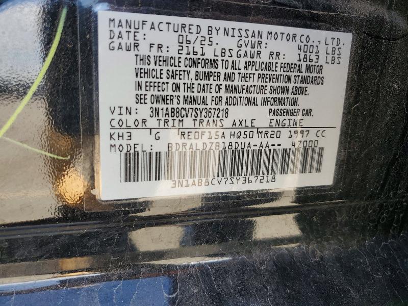 56284836 :رقم المزاد ، 3N1AB8CV7SY367218 vin ، 2025 Nissan Sentra مزاد بيع