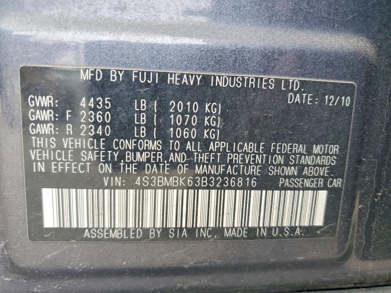 Продаж на аукціоні авто 2011 Subaru Legacy, vin: 4S3BMBK63B3236816, номер лоту: 51291486