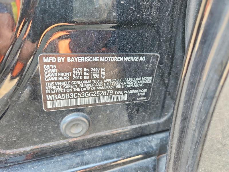 2016 Bmw 535 მანქანა იყიდება აუქციონზე, vin: WBA5B3C53GG252879, აუქციონის ნომერი: 49664256