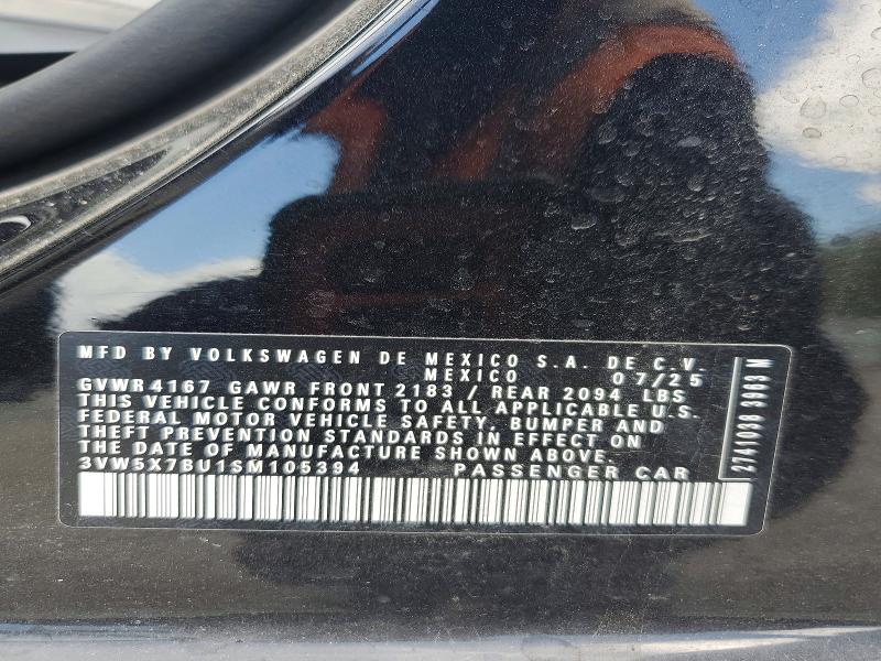 Aukcja sprzedaży 2025 Volkswagen Jetta, vin: 3VW5X7BU1SM105394, numer aukcji: 48542496