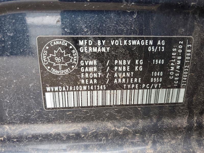 Продажа на аукционе авто 2013 Volkswagen Golf, vin: WVWDA7AJ0DW141345, номер лота: 48455886