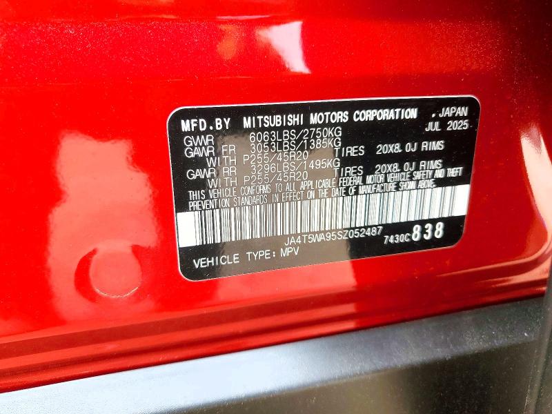 Продаж на аукціоні авто 2025 Mitsubishi Outlander, vin: JA4T5WA95SZ052487, номер лоту: 50931786
