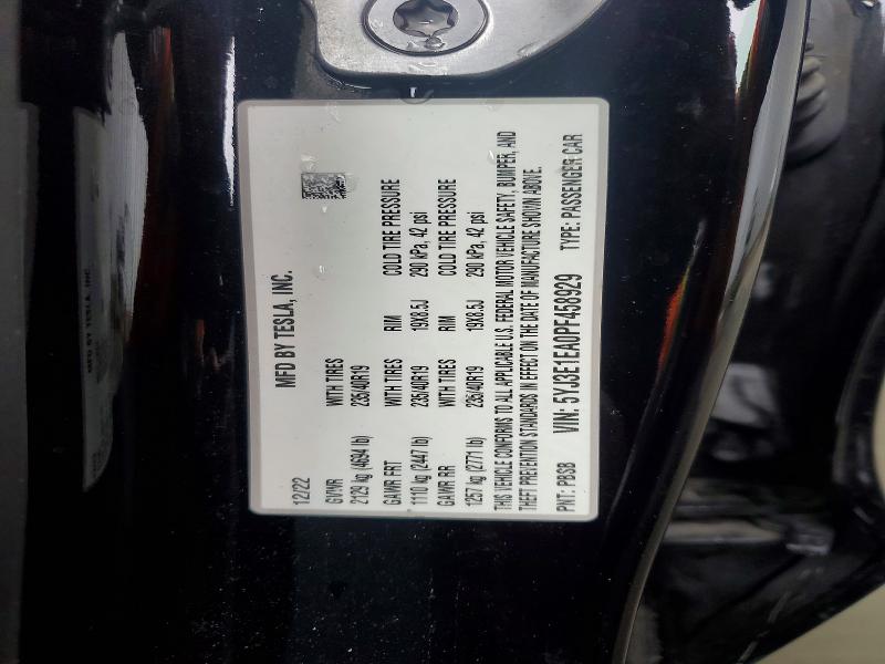 Продажа на аукционе авто 2023 Tesla Model 3, vin: 5YJ3E1EA0PF458929, номер лота: 48306696