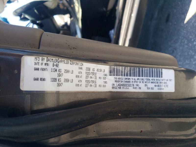 50702616 :رقم المزاد ، 1J4GX48S83C522170 vin ، 2003 Jeep Grand Cherokee مزاد بيع