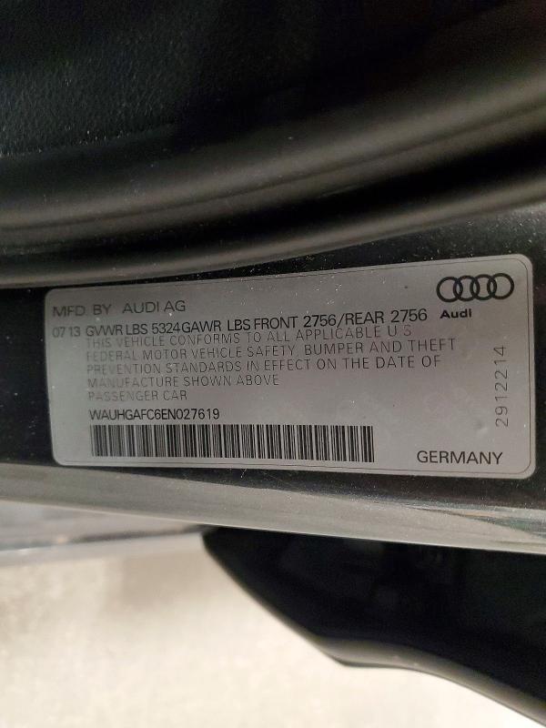49231476 :رقم المزاد ، WAUHGAFC6EN027619 vin ، 2014 Audi A6 مزاد بيع
