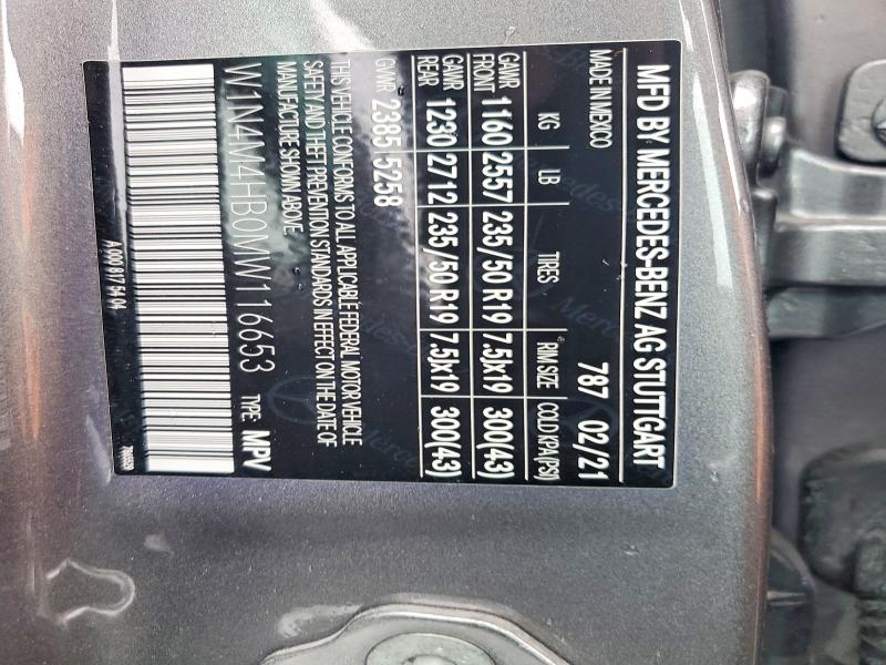 Продаж на аукціоні авто 2021 Mercedes-benz Glb, vin: W1N4M4HB0MW116653, номер лоту: 48968906