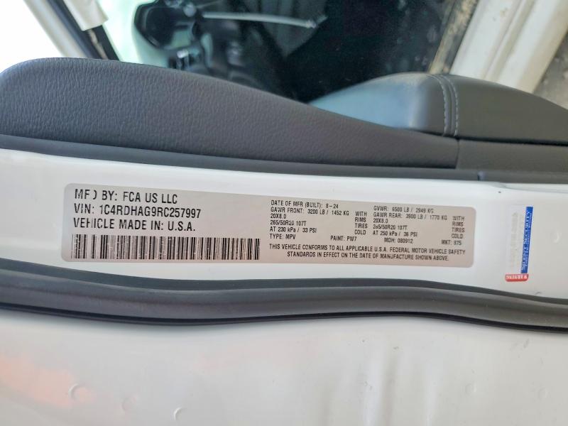 Продаж на аукціоні авто 2024 Dodge Durango, vin: 1C4RDHAG9RC257997, номер лоту: 51282136