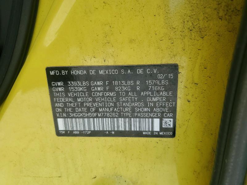 Aukcja sprzedaży 2015 Honda Fit, vin: 3HGGK5H59FM778262, numer aukcji: 47471376