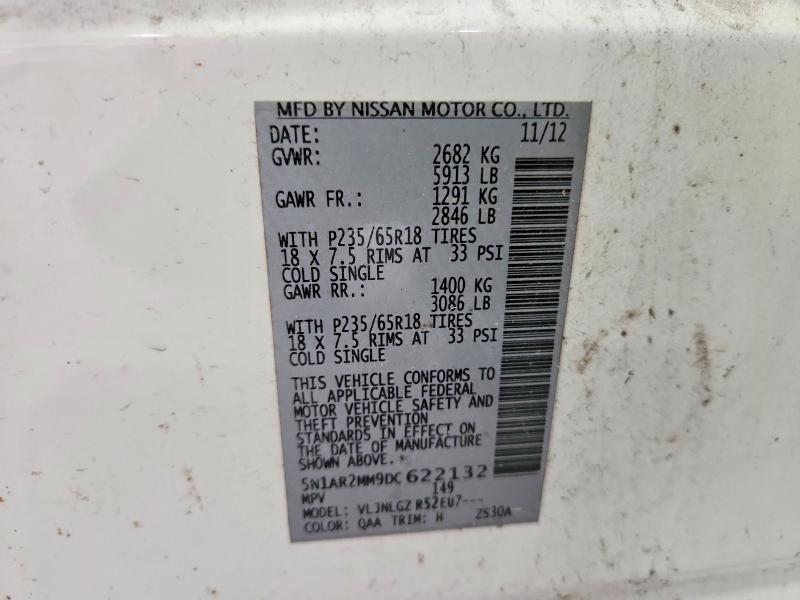 Aukcja sprzedaży 2013 Nissan Pathfinder, vin: 5N1AR2MM9DC622132, numer aukcji: 48798686