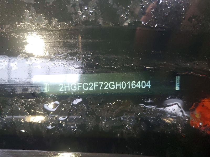 Продажа на аукционе авто 2016 Honda Civic, vin: 2HGFC2F72GH016404, номер лота: 50533596