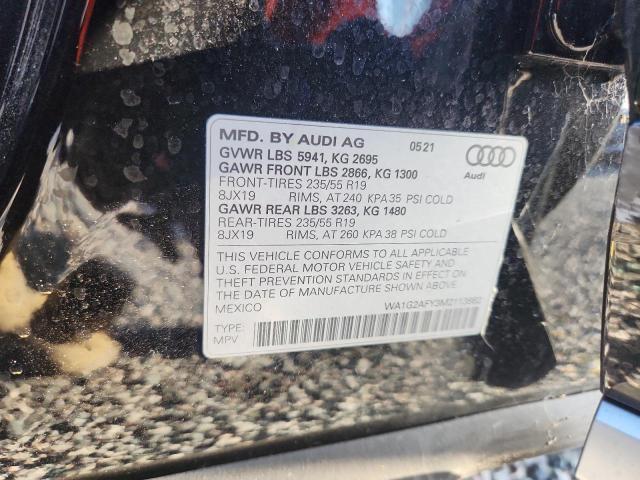 2021 Audi Q5 E მანქანა იყიდება აუქციონზე, vin: WA1G2AFY3M2113862, აუქციონის ნომერი: 48279346