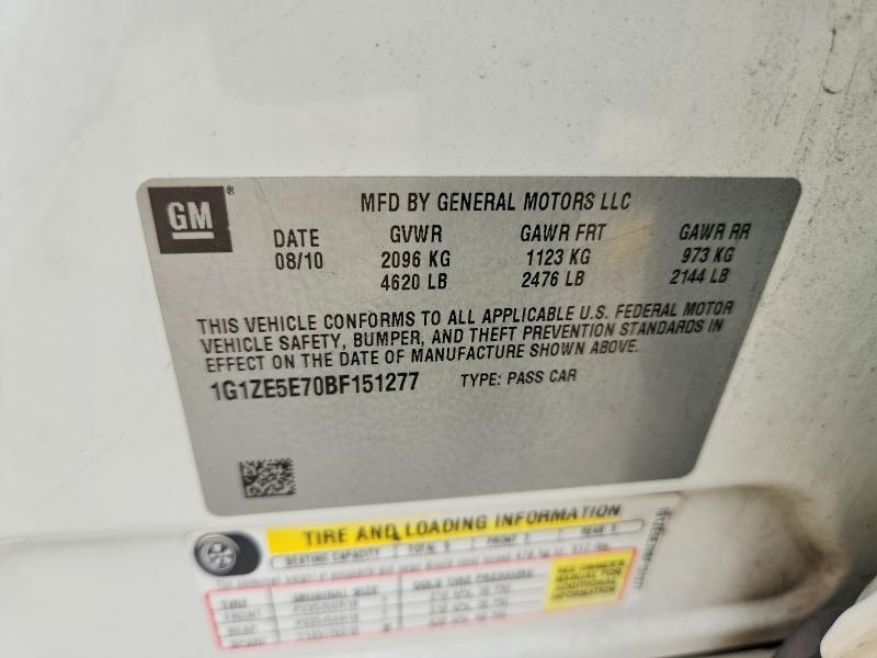 Продажа на аукционе авто 2011 Chev Malibu, vin: 1G1ZE5E70BF151277, номер лота: 52141556