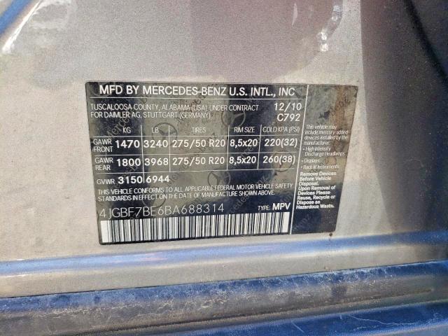 Продаж на аукціоні авто 2011 Mercedes-benz Gl, vin: 4JGBF7BE6BA688314, номер лоту: 48629616