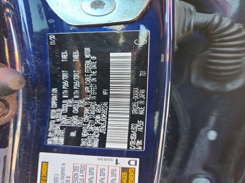 Продажа на аукционе авто 2021 Toyota 4runner, vin: JTENU5JR0M5882246, номер лота: 50905296