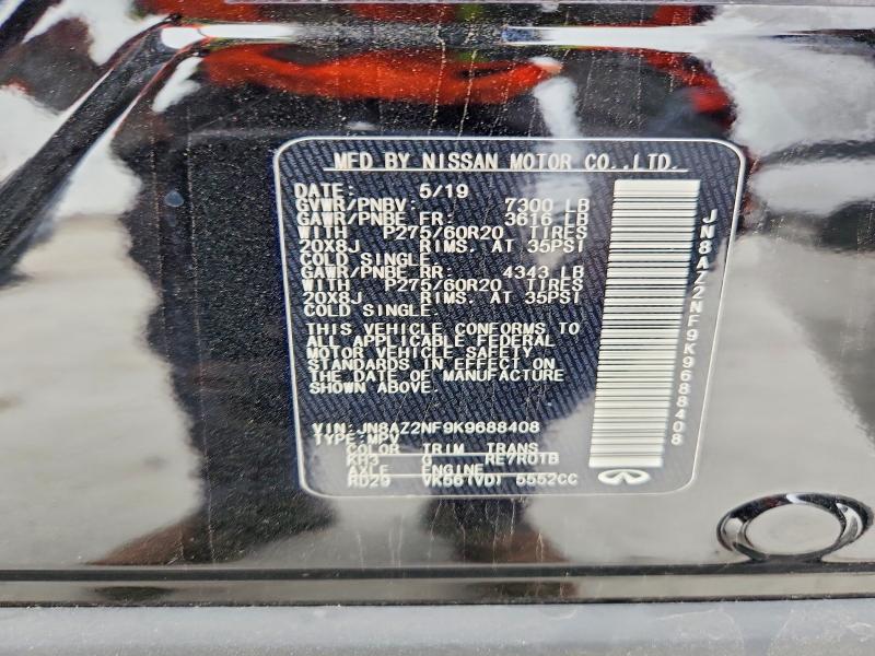 Продажа на аукционе авто 2019 Infiniti Qx80, vin: JN8AZ2NF9K9688408, номер лота: 50659836