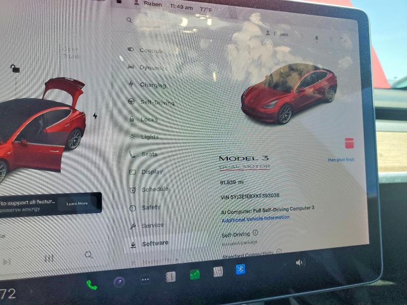 Продаж на аукціоні авто 2019 Tesla Model 3, vin: 5YJ3E1EBXKF393038, номер лоту: 51572356