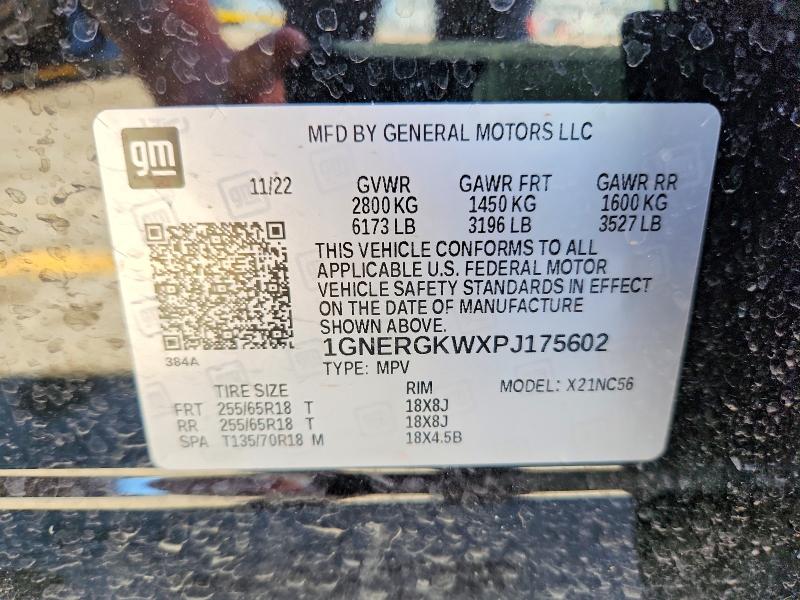 Aukcja sprzedaży 2023 Chevrolet Traverse, vin: 1GNERGKWXPJ175602, numer aukcji: 48497536