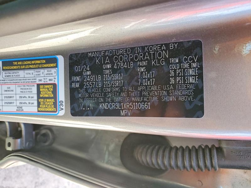 50213956 :رقم المزاد ، KNDCR3L1XR5110661 vin ، 2024 Kia Niro مزاد بيع