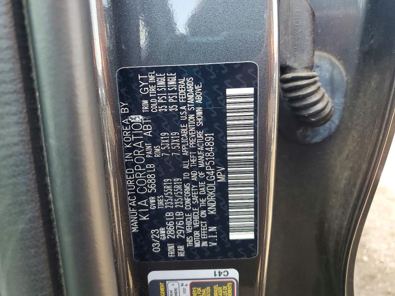 2023 Kia Sorento Hybrid მანქანა იყიდება აუქციონზე, vin: KNDRKDLG4P5184891, აუქციონის ნომერი: 48590006