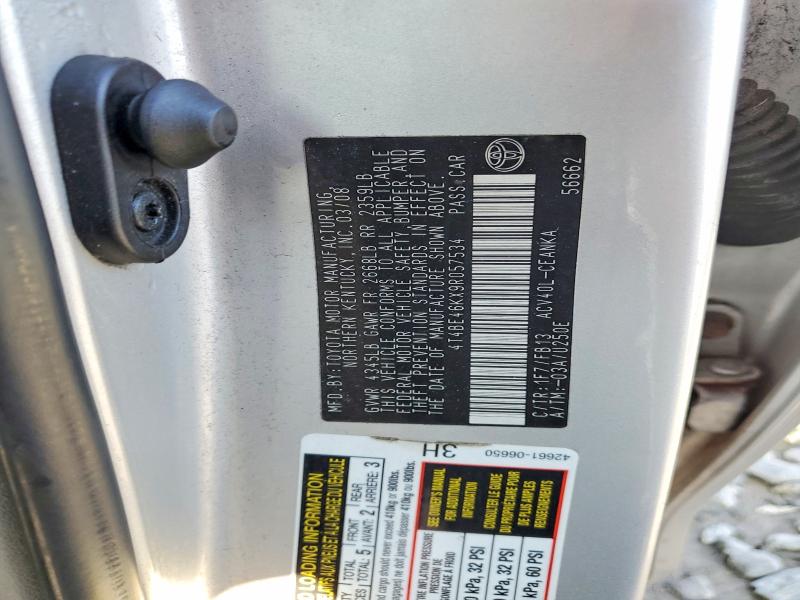 2009 Toyota Camry მანქანა იყიდება აუქციონზე, vin: 4T4BE46KX9R057534, აუქციონის ნომერი: 50041486