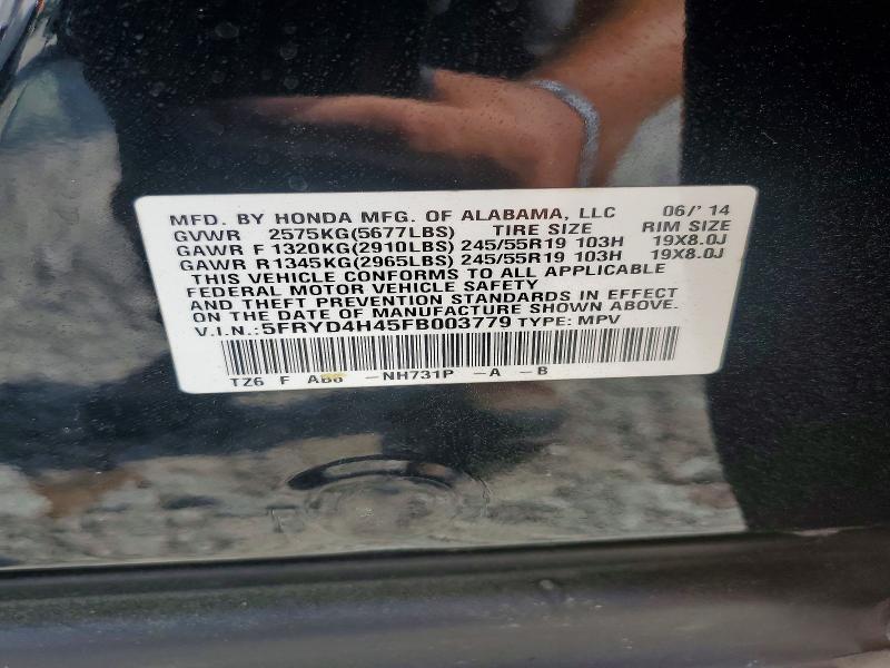 Aukcja sprzedaży 2015 Acura Mdx, vin: 5FRYD4H45FB003779, numer aukcji: 51324286