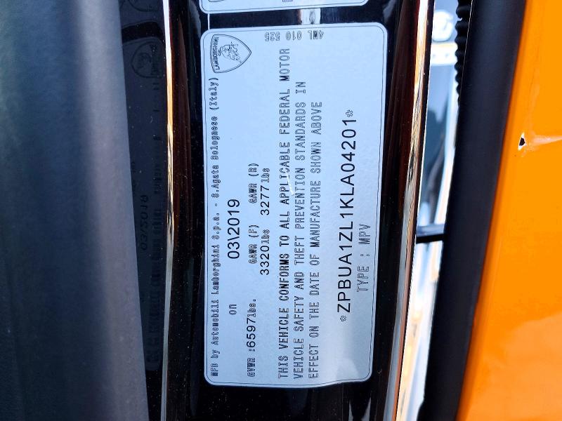 Aukcja sprzedaży 2019 Lamborghini Urus, vin: ZPBUA1ZL1KLA04201, numer aukcji: 49218486