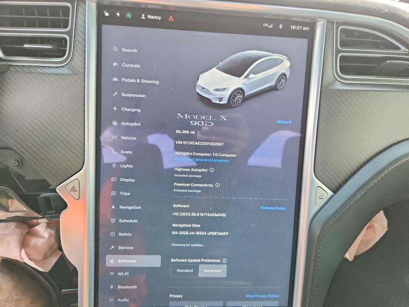 Aukcja sprzedaży 2016 Tesla Model X, vin: 5YJXCAE22GF002687, numer aukcji: 50184836