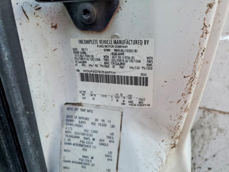 2012 Ford F550 მანქანა იყიდება აუქციონზე, vin: 1FDUF5GT6CEA07731, აუქციონის ნომერი: 51072416