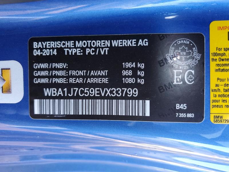 Aukcja sprzedaży 2014 Bmw M235i, vin: WBA1J7C59EVX33799, numer aukcji: 49120236
