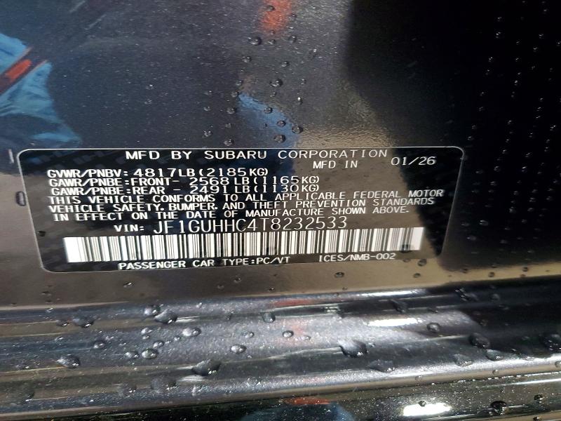 Продажа на аукционе авто 2026 Subaru Impreza, vin: JF1GUHHC4T8232533, номер лота: 48007846