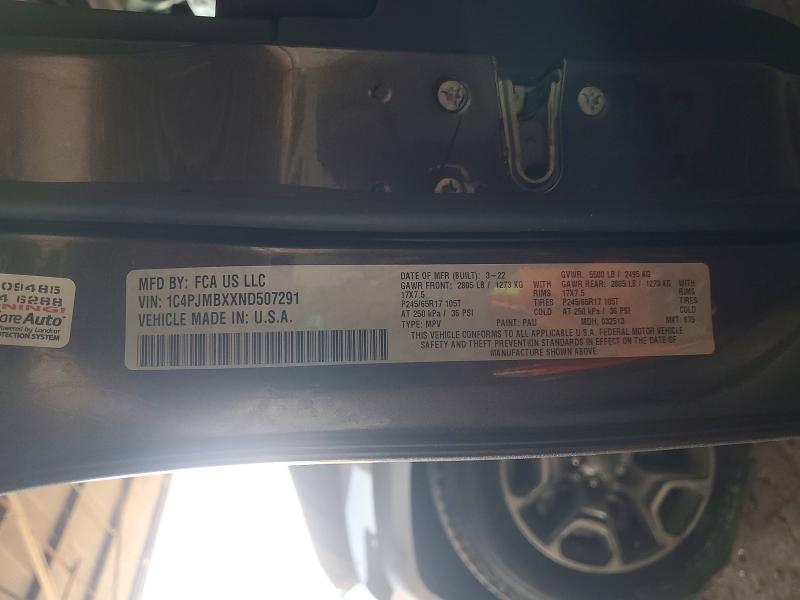 Aukcja sprzedaży 2022 Jeep Cherokee, vin: 1C4PJMBXXND507291, numer aukcji: 50174956