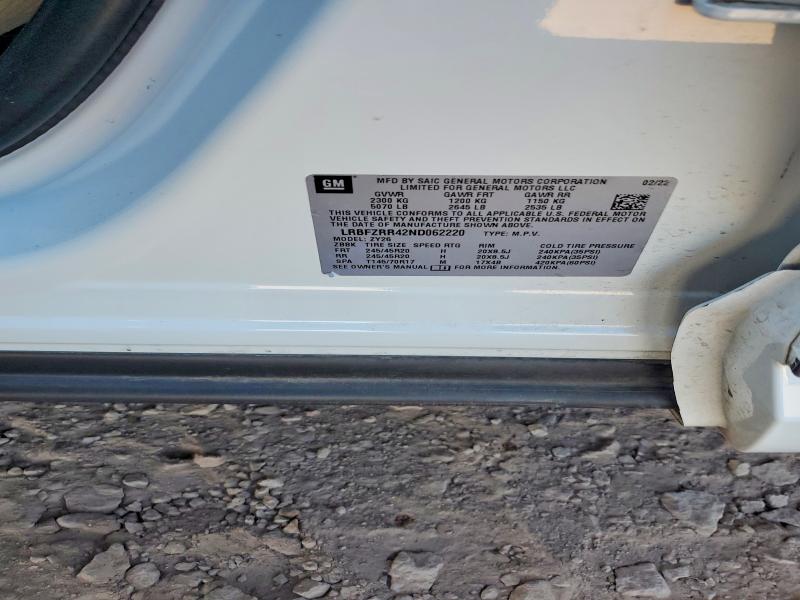Auction sale of the 2022 Buick Envision, vin: LRBFZRR42ND062220, lot number: 49308556