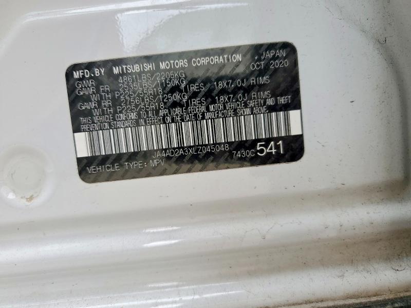 Продаж на аукціоні авто 2020 Mitsubishi Outlander, vin: JA4AD2A3XLZ045048, номер лоту: 47401846