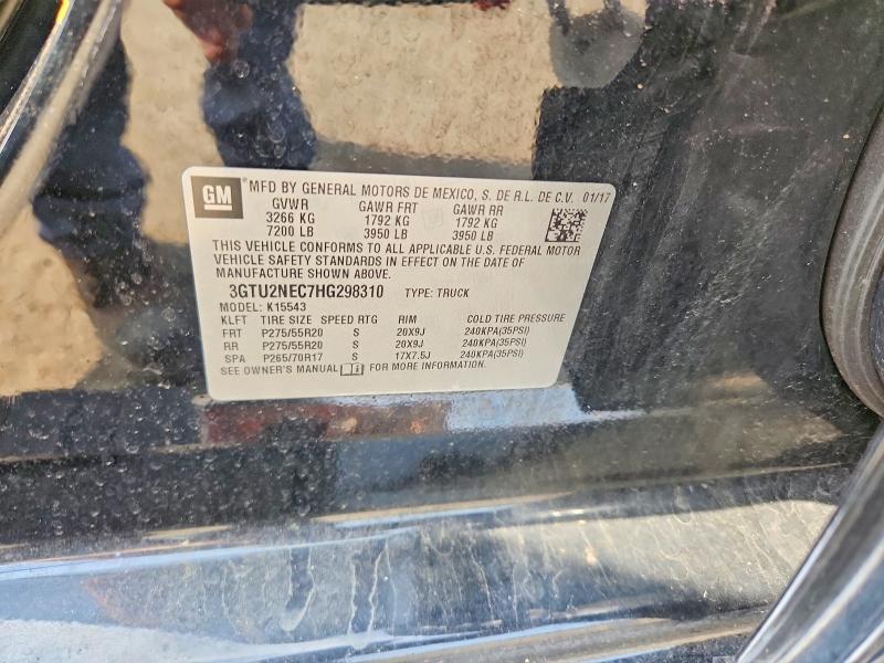50693396 :رقم المزاد ، 3GTU2NEC7HG298310 vin ، 2017 Gmc Sierra مزاد بيع