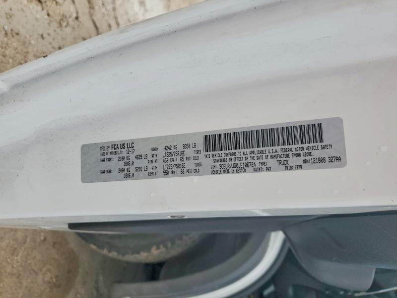 2018 Ram Promaster 3500 მანქანა იყიდება აუქციონზე, vin: 3C6URVJG0JE106724, აუქციონის ნომერი: 48891686