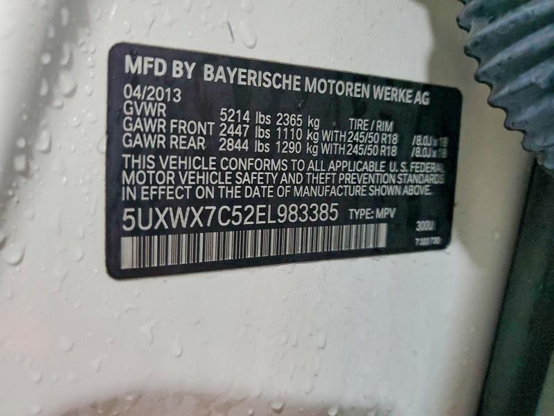 49240876 :رقم المزاد ، 5UXWX7C52EL983385 vin ، 2014 Bmw X3 مزاد بيع