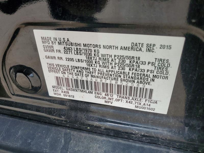 Продаж на аукціоні авто 2015 Mitsubishi Outlander Sport, vin: 4A4AP3AW0FE052589, номер лоту: 50321636