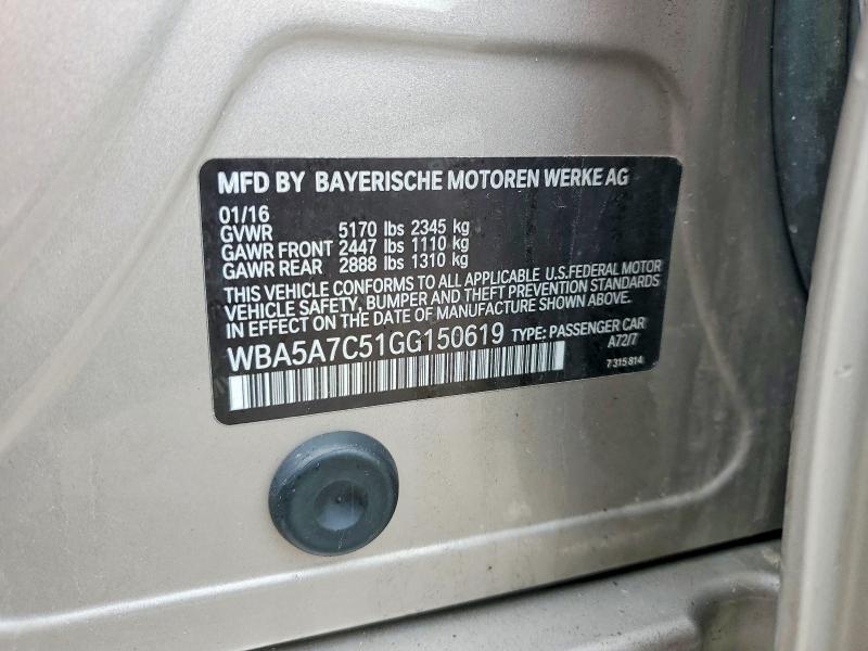 Продажа на аукционе авто 2016 Bmw 528, vin: WBA5A7C51GG150619, номер лота: 48447026
