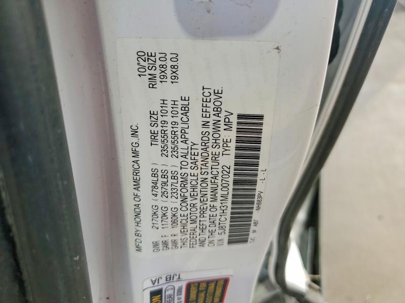 2021 Acura Rdx მანქანა იყიდება აუქციონზე, vin: 5J8TC1H31ML007022, აუქციონის ნომერი: 49165106