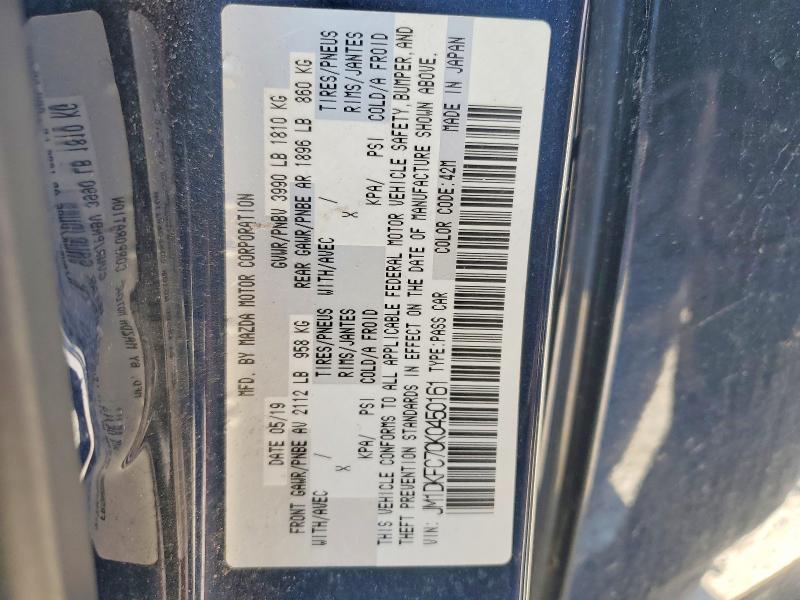 2019 Mazda Cx-3 მანქანა იყიდება აუქციონზე, vin: JM1DKFC70K0450161, აუქციონის ნომერი: 50240226