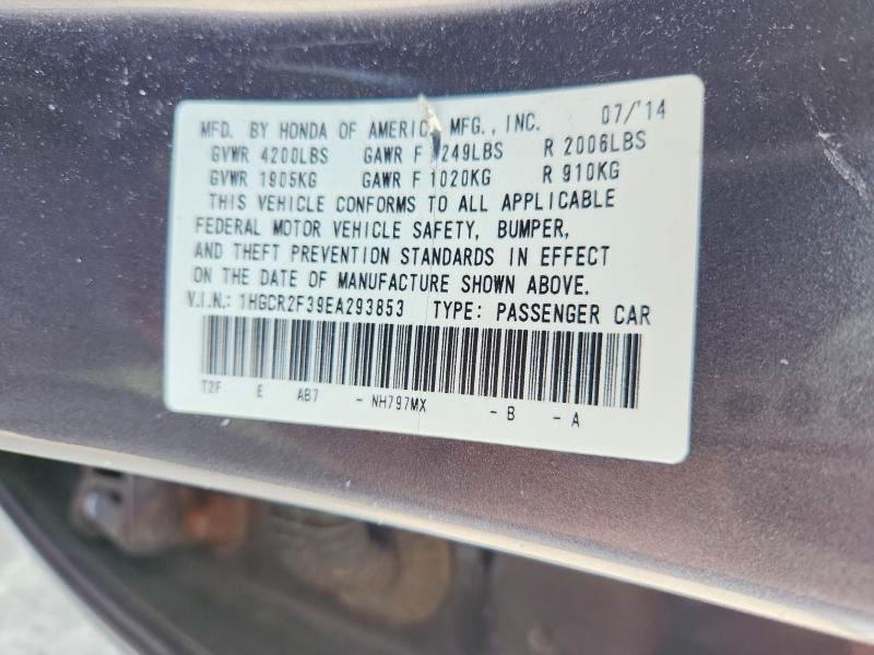 48447866 :رقم المزاد ، 1HGCR2F39EA293853 vin ، 2014 Honda Accord مزاد بيع
