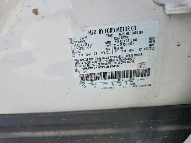 Aukcja sprzedaży 2023 Ford Explorer, vin: 1FMSK7FH2PGB15415, numer aukcji: 49785456