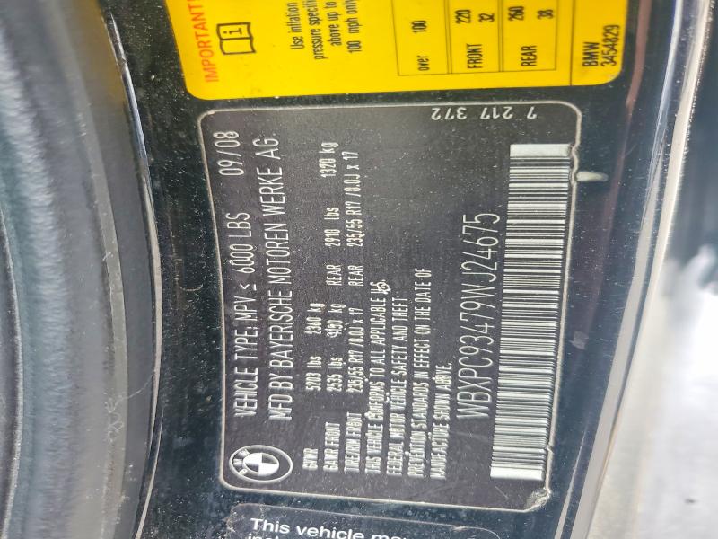 51324796 :رقم المزاد ، WBXPC93479WJ24675 vin ، 2009 Bmw X3 مزاد بيع