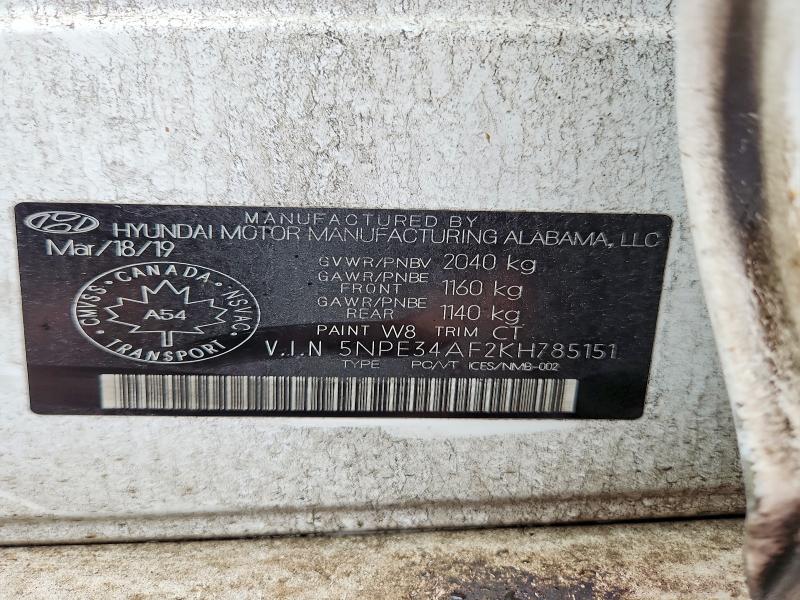 Продажа на аукционе авто 2019 Hyundai Sonata, vin: 5NPE34AF2KH785151, номер лота: 50115176