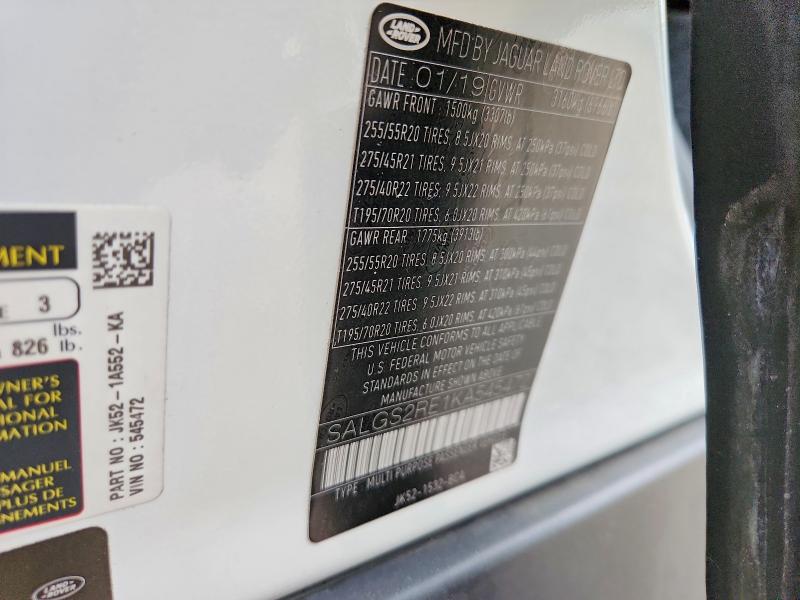 Продажа на аукционе авто 2019 Land Rover Range Rover, vin: SALGS2RE1KA545472, номер лота: 51763826