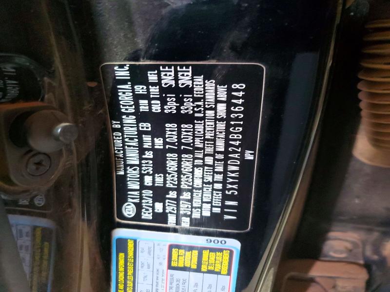 51125346 :رقم المزاد ، 5XYKWDA24BG136448 vin ، 2011 Kia Sorento مزاد بيع