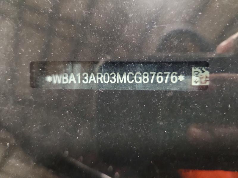 46521226 :رقم المزاد ، WBA13AR03MCG87676 vin ، 2021 Bmw M440xi مزاد بيع